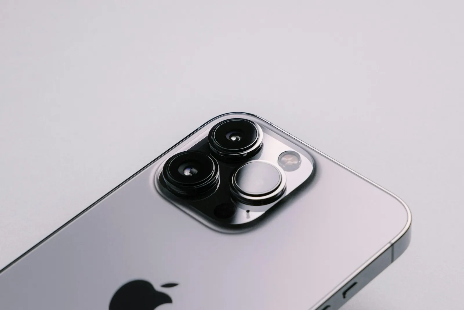 Close up of the rear camera module on an iPhone