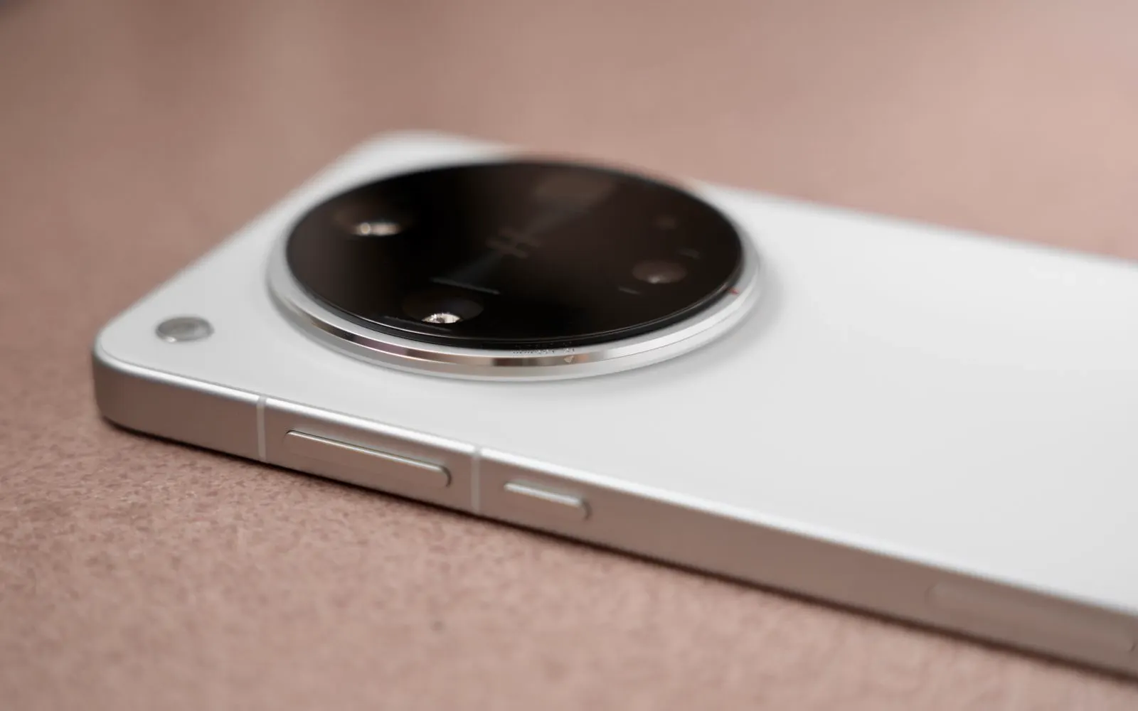 A close view of the camera module on the back of a modern smartphone
